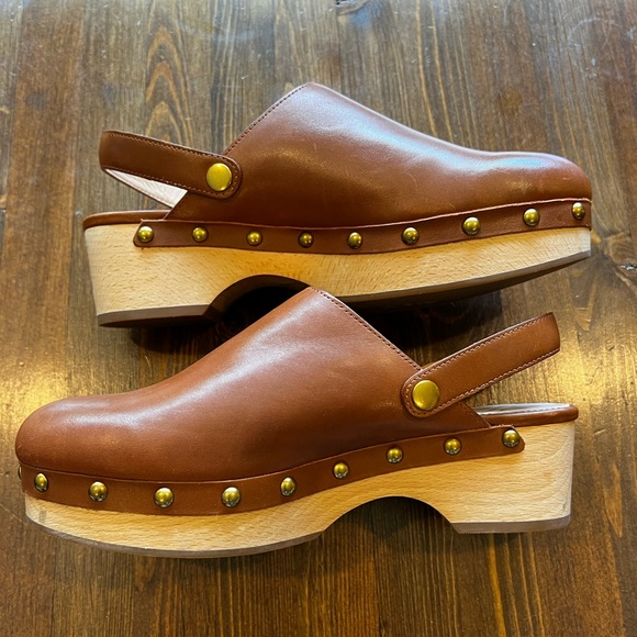 J. Crew Brown Leather Clogs - Picture 4 of 9